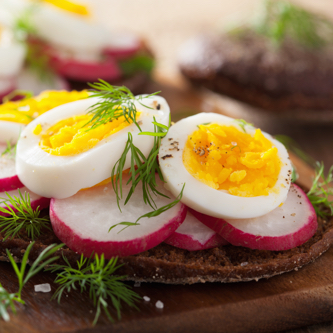 healthy sandwich with egg radish cucumber 